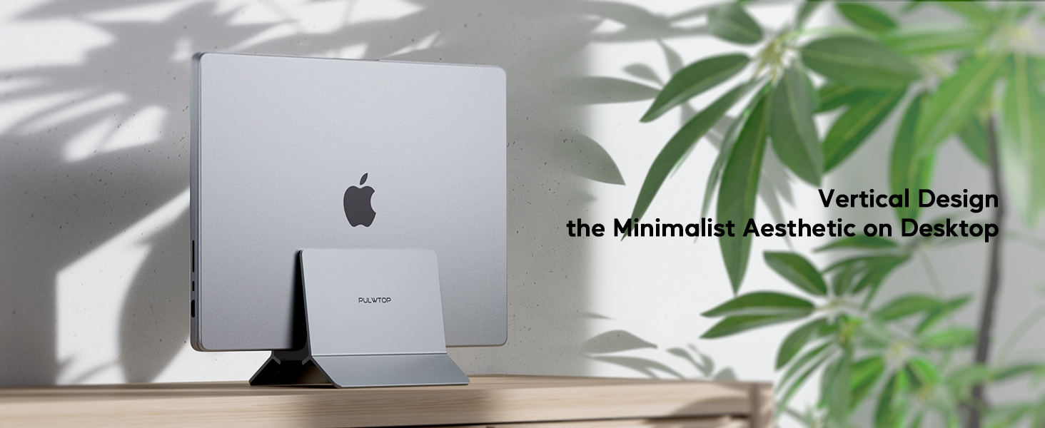 Підставка для ноутбука вертикальна, алюміній, регульована, для Mac, MacBook Air, Pro, iPad, Tablet, Mini - сіра