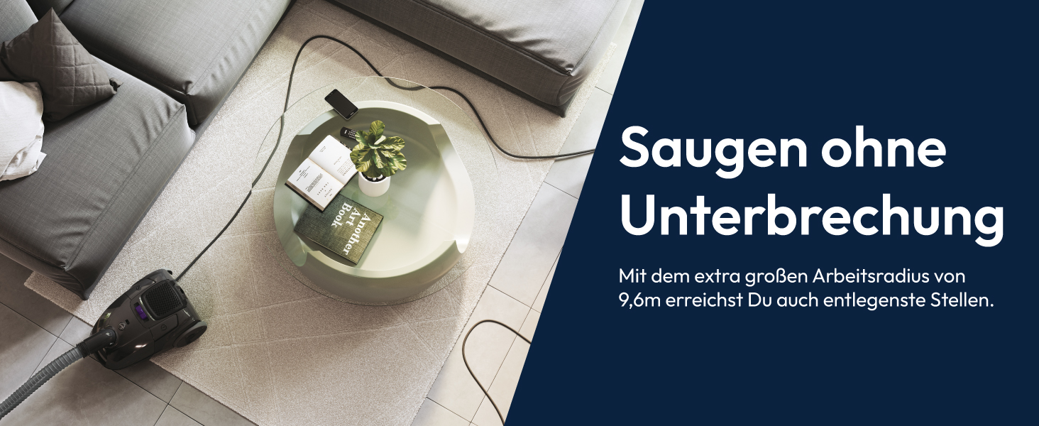 Пылесос Hoover HE2 Kompakter: Мощний пилосос з мішком для твердих підлог та килимів, фільтр EPA, 3,5 л контейнер для пилу, аксесуари, 850 Вт, радіус дії 10 м [HE2Z10A]