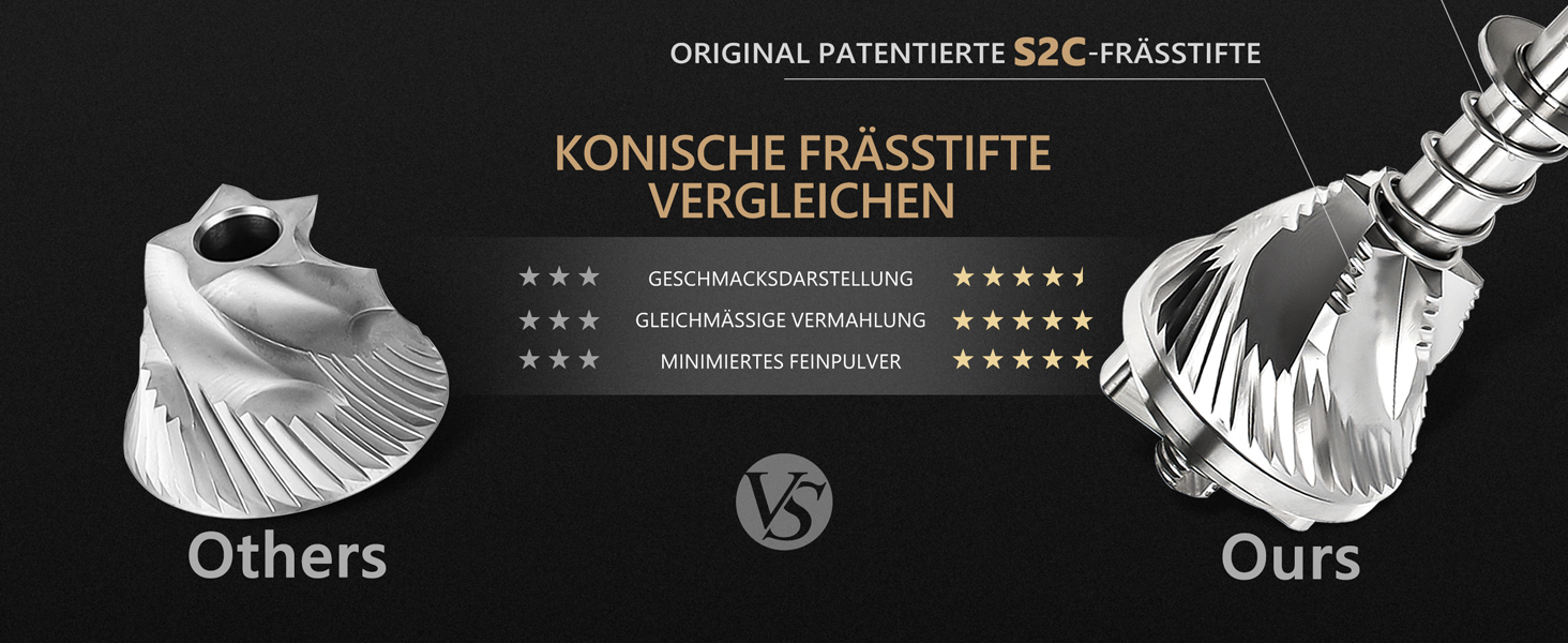 Ручна кавомолка TIMEMORE Chestnut C3s PRO: для еспресо та френч-прес, чорна