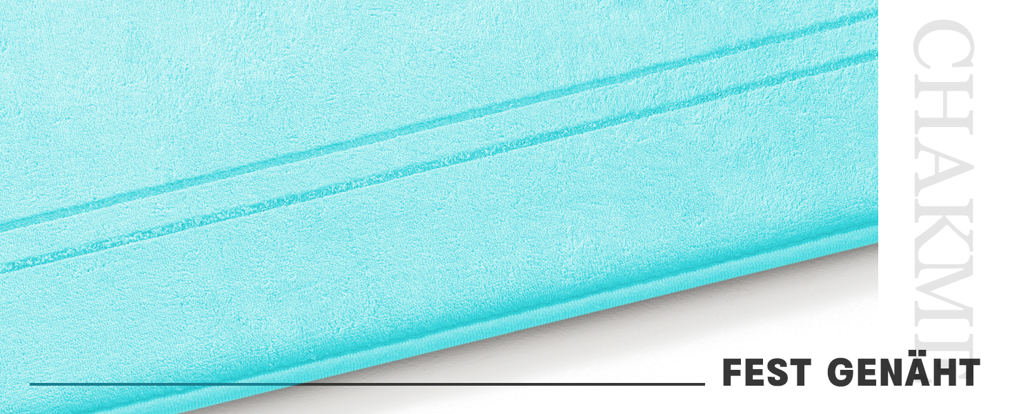 Чакме Килимок для ванної кімнати, антиковзаючий, м'який, швидковисихаючий, набір з 5 шт., блакитно-зелений