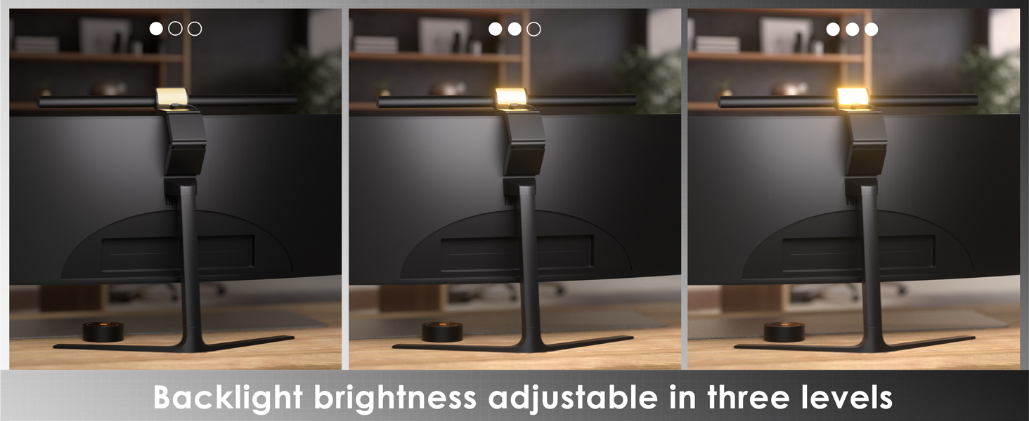 Quntis Лампа для монітора з підсвічуванням 42,5 см, RGB, з пультом дистанційного керування, регулювання яскравості та колірної температури, для офісу та дому