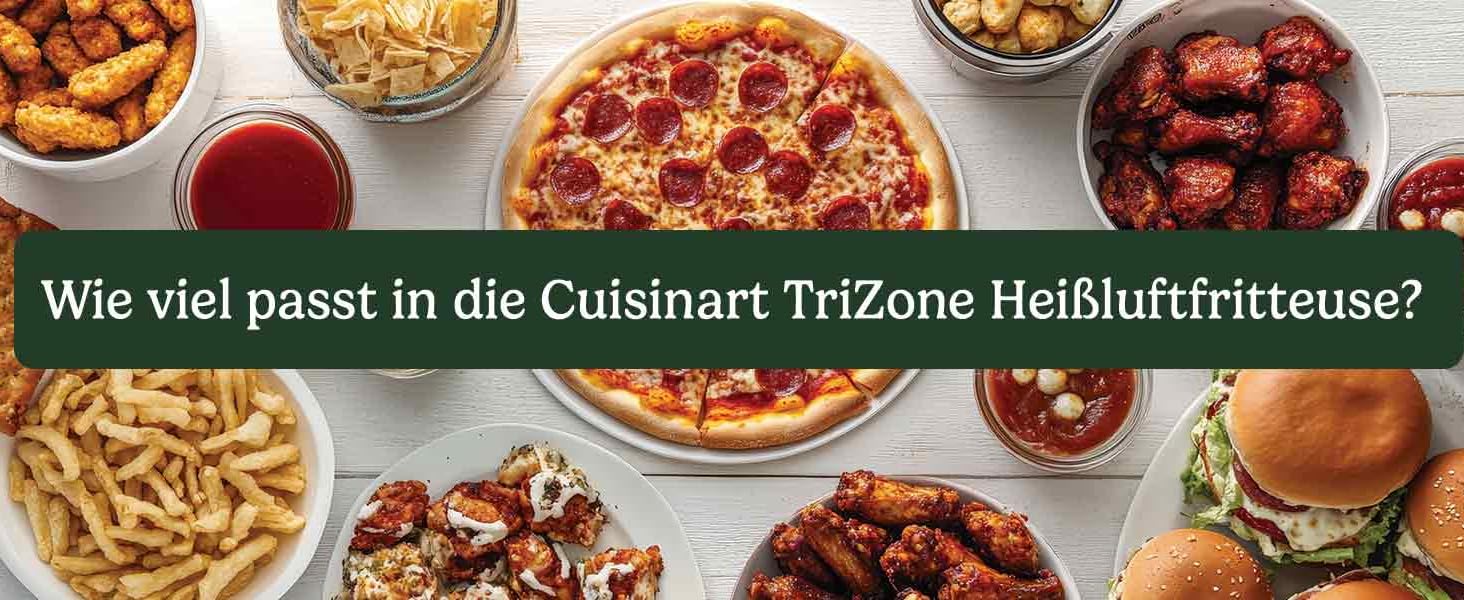 Фритюрниця Cuisinart XXL 10.4L з двома зонами нагріву | Без PFAS та хімікатів | Для смаження, грилю, випікання, дегідратації та підтримання тепла | 2 x 5.2L, 8+ порцій | Деталі придатні для миття в посудомийній машині (3 камери з нержавіючої сталі)