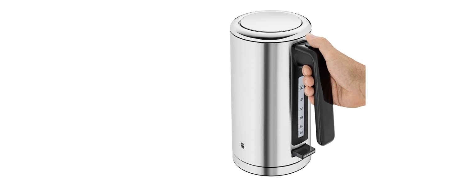 Електричний чайник WMF Lono 1.6л з нержавіючої сталі, з фільтром від накипу, 2400 Вт, підсвічуванням рівня води, матовий нержавіюча сталь