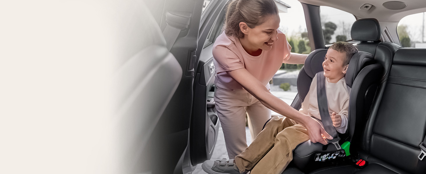 Автокрісло Lionelo NEAL I-Size, група 2/3, 100-150 см, 3-12 років, ISOFIX, регульована підголовник, бічні захисти, підлокітники, стандарт R129