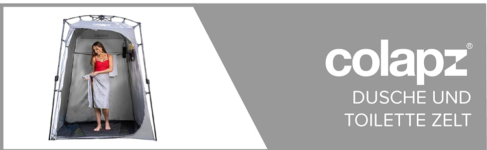 Намет для душу та туалету Colapz – портативна роздягальня для кемпінгу, сірий, 2,1 м