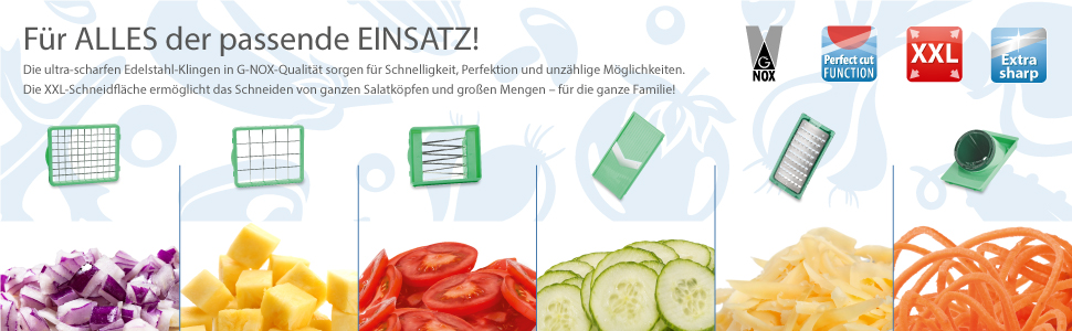 Овочерізка Genius Nicer Dicer Chef багатофункіональна з контейнером зелена