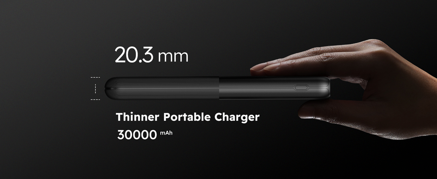 Вт, USB C, 4 виходи, 3 входи, швидкий зарядний пристрій, чорний, 30000mAh 22.5