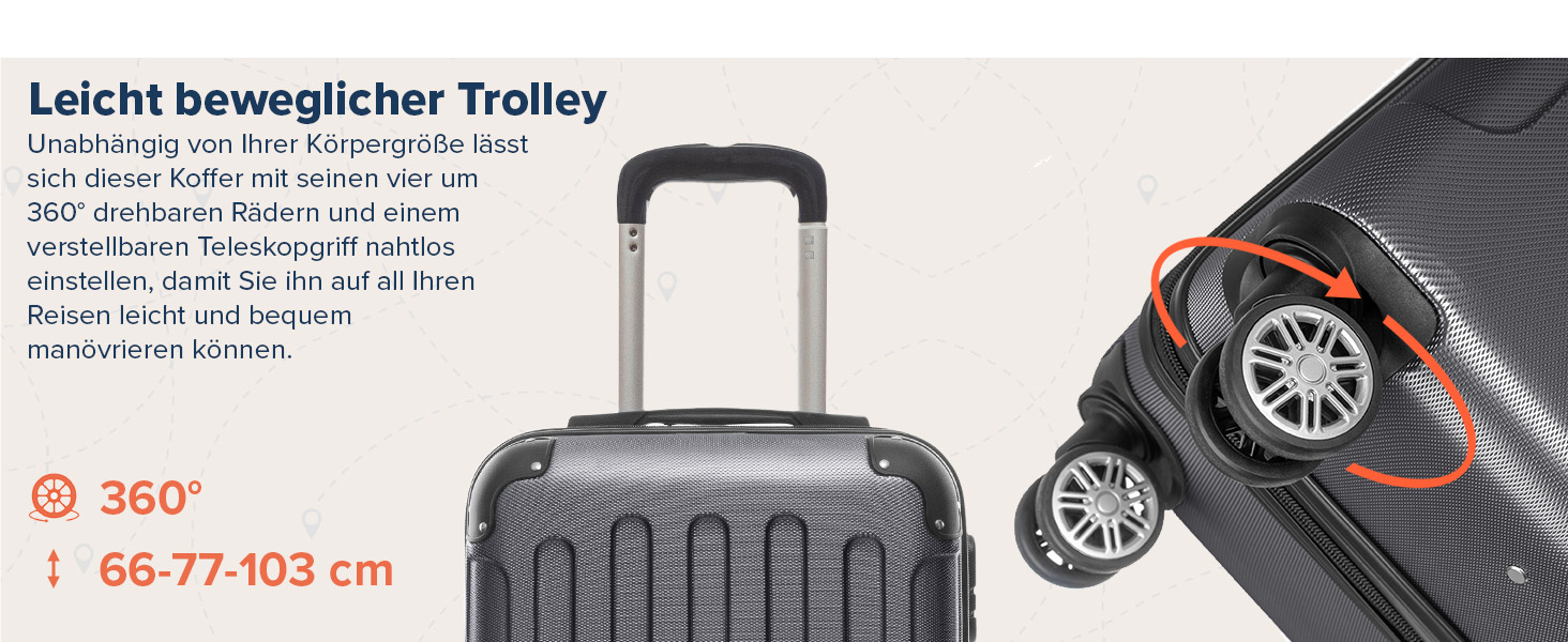 Набір валіз TRVLMORE: 2 валізи з жорстким корпусом, набір валіз для подорожей