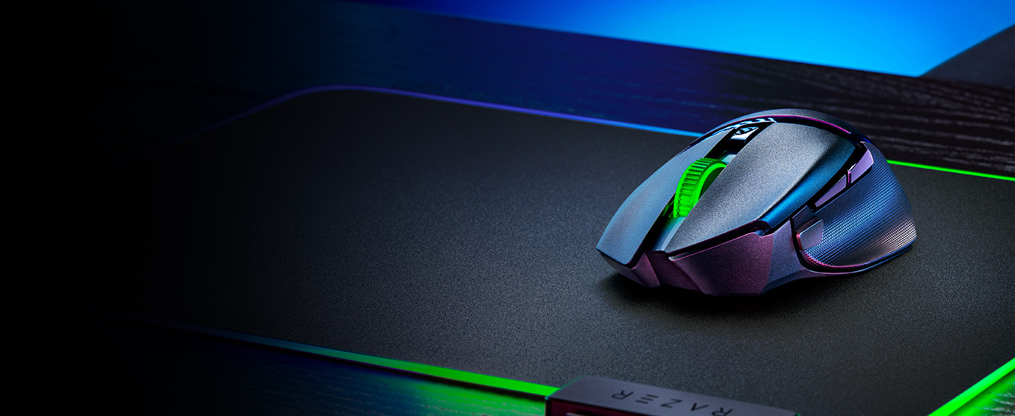 Бездротова ігрова миша Razer Basilisk Mobile AI Prompt Master, сенсор Focus X 18K, три режими підключення, перемикачі Gen-3, чорна