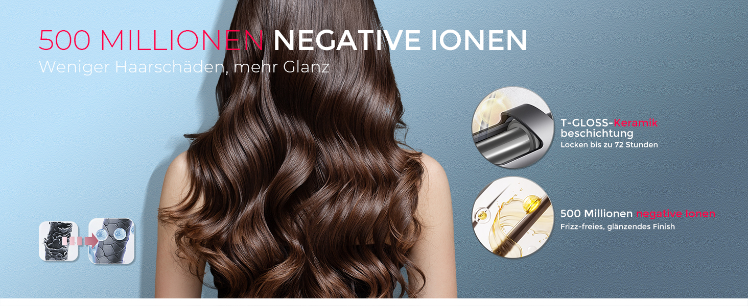 Автоматичний локон-стайлер TYMO CURLPRO: 25 мм, захист від перегріву, 3 температурні режими (160-210°C), для великих та маленьких локонів, металевий сірий