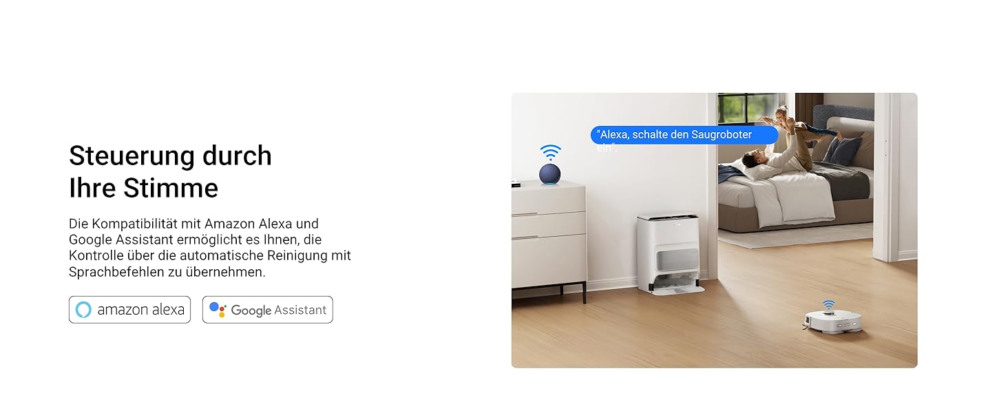 Робот-пилосос EUREKA J12 Ultra з функцією миття підлоги (самостійне очищення, прання та сушка), потужність всмоктування 5000Pa, обертова функція миття, Dual-LiDAR навігація, 3D уникнення перешкод, білий