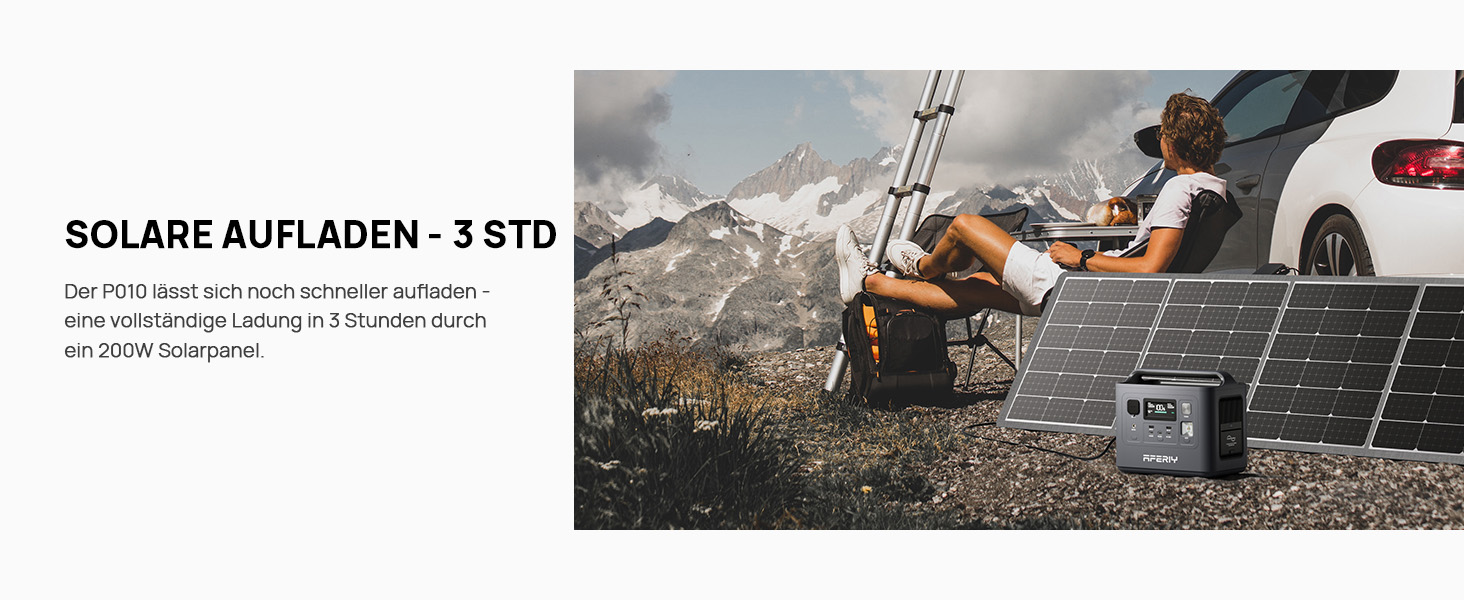 Портативна електростанція AFERIY, ємність 512 Wh, номінальна потужність 230 W