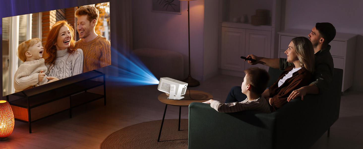 Magcubic HY300max Міні проектор 4K/8K з Android 14, WiFi 6, Bluetooth 5.4, Автофокус, для домашнього кінотеатру, білий