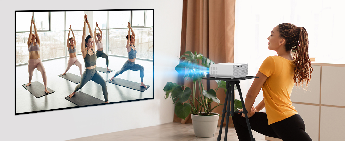 Проектор Beamer 12000 Lumens 1080P Full HD з 5G WiFi, Bluetooth та підтримкою 4K для Fire Stick, PS5, Smartphone (HDMI)