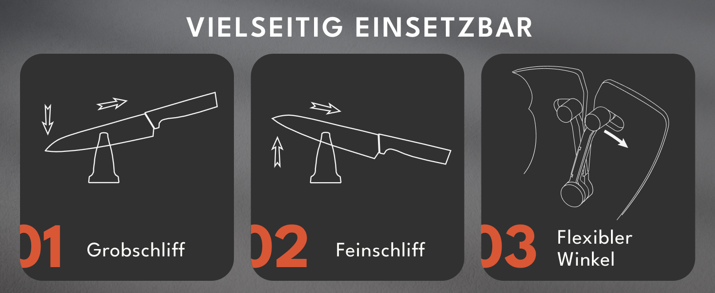 Точилка для ножів LEBENLANG Profi: 15-45 градусів, рухома V-подібна леза для грубого та тонкого заточування ножів та ножиць | Професійна точилка для ножів