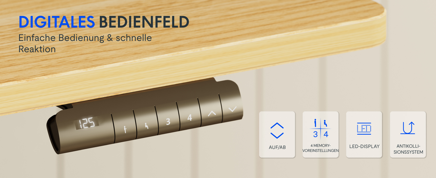 Електричний регульований стіл FLEXISPOT 120x80 см з подвійним мотором - ергономічний стоячий стіл для дому та офісу, 100 кг, тиха робота (<50 дБ), сірий + чорний