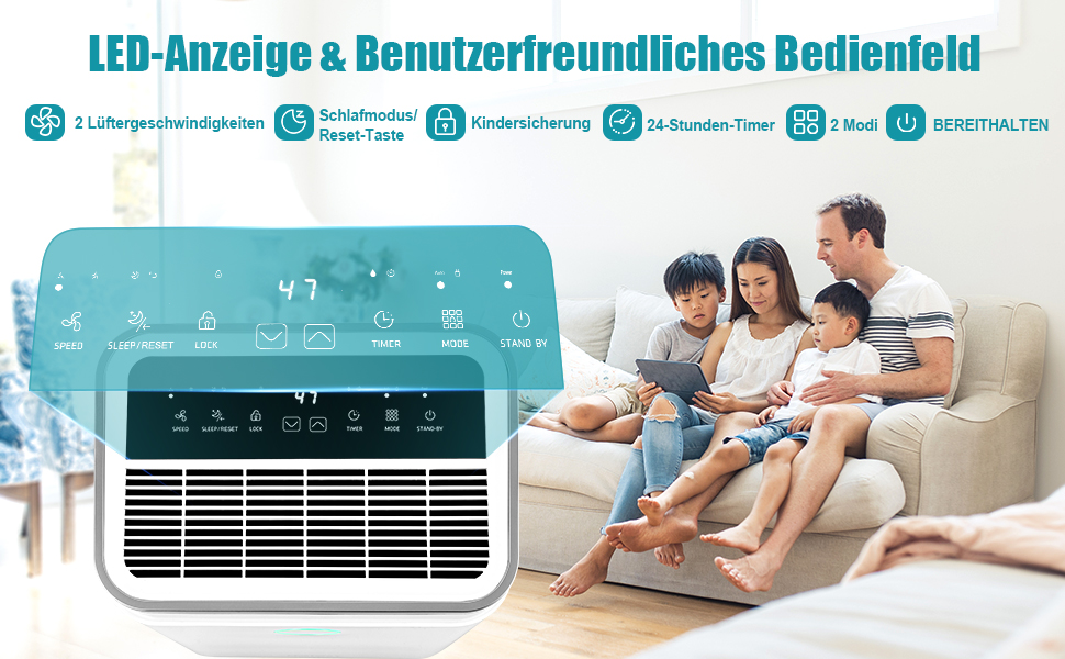 Електричний осушувач повітря COSTWAY 25L з 3 режимами, для приміщень до 30 м², об'єм бака 6,5 л, таймер 24 год, 2 швидкості, тихий режим (≤ 42 dB)