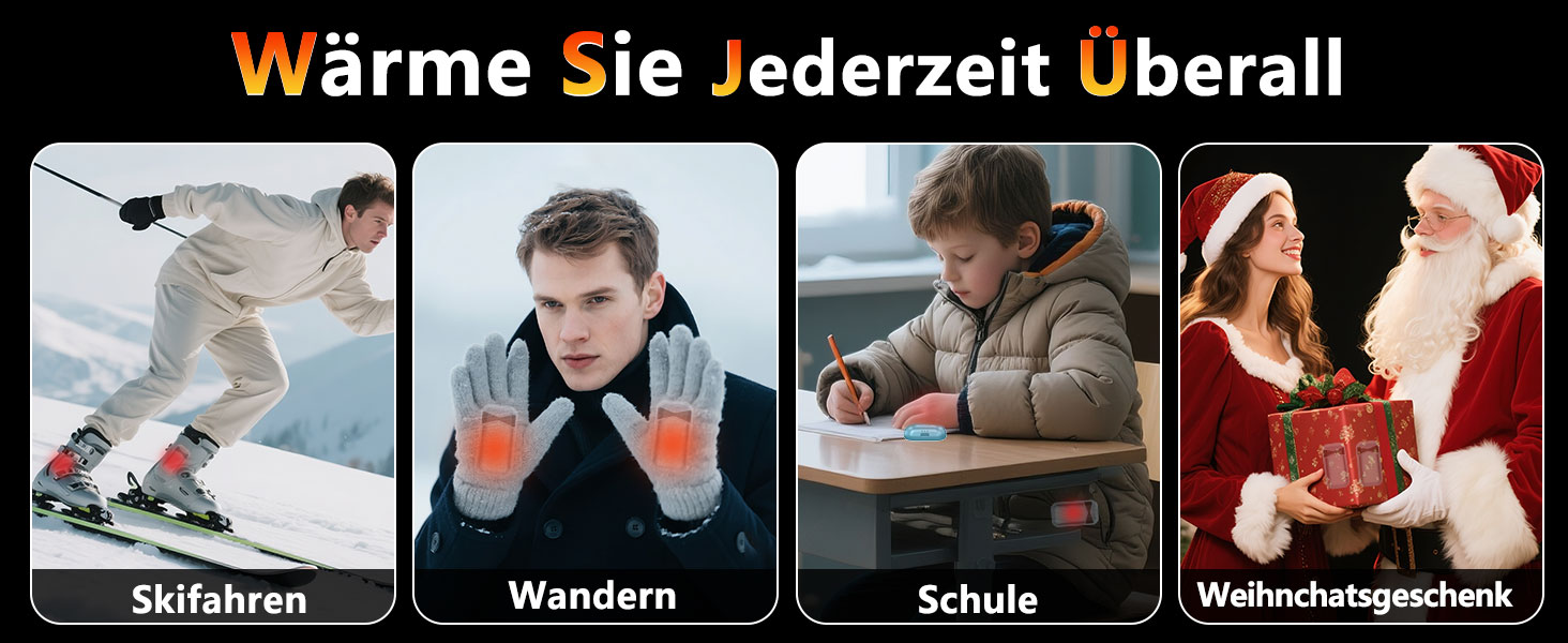 Електричні грілки для рук DDKJ, 2 шт., 7000mAh, з магнітом, 3 режими нагріву до 55°C, для дітей, чоловіків, жінок (блакитні)