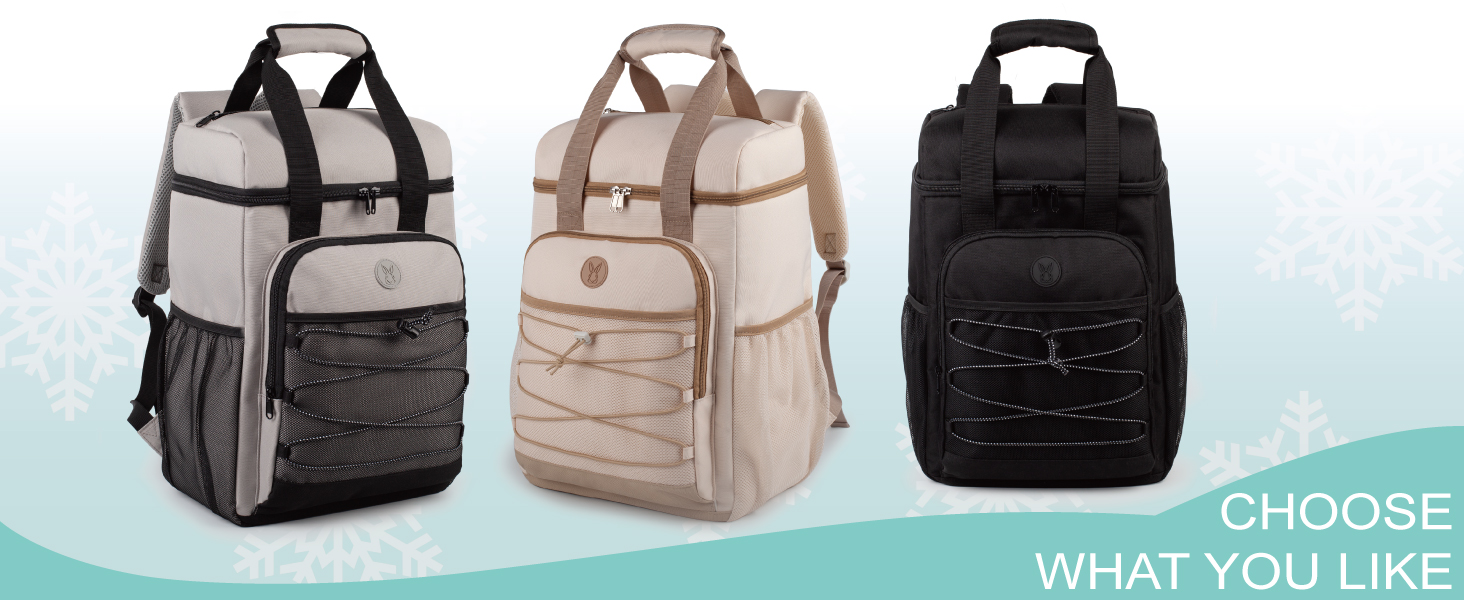 Ізольований рюкзак-холодильник з м'яким ручками – велика місткість, для пляжу, кемпінгу, пікніка, риболовлі та походів (бежевий)