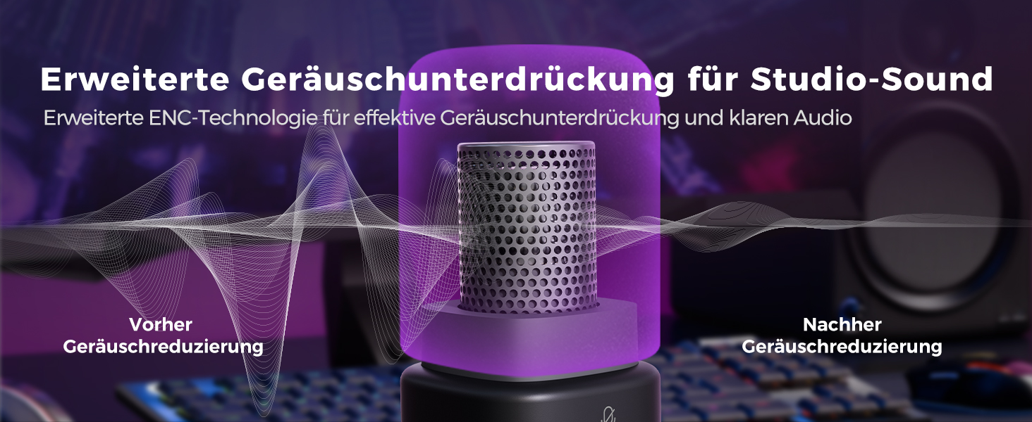 Kondensторний мікрофон NearStream AM25X USB/XLR зі стійкою: Набір для подкастів, стримінгу, студії та ігор на PC/PS5/PS4. З функцією моніторингу та шумозаглушенням.