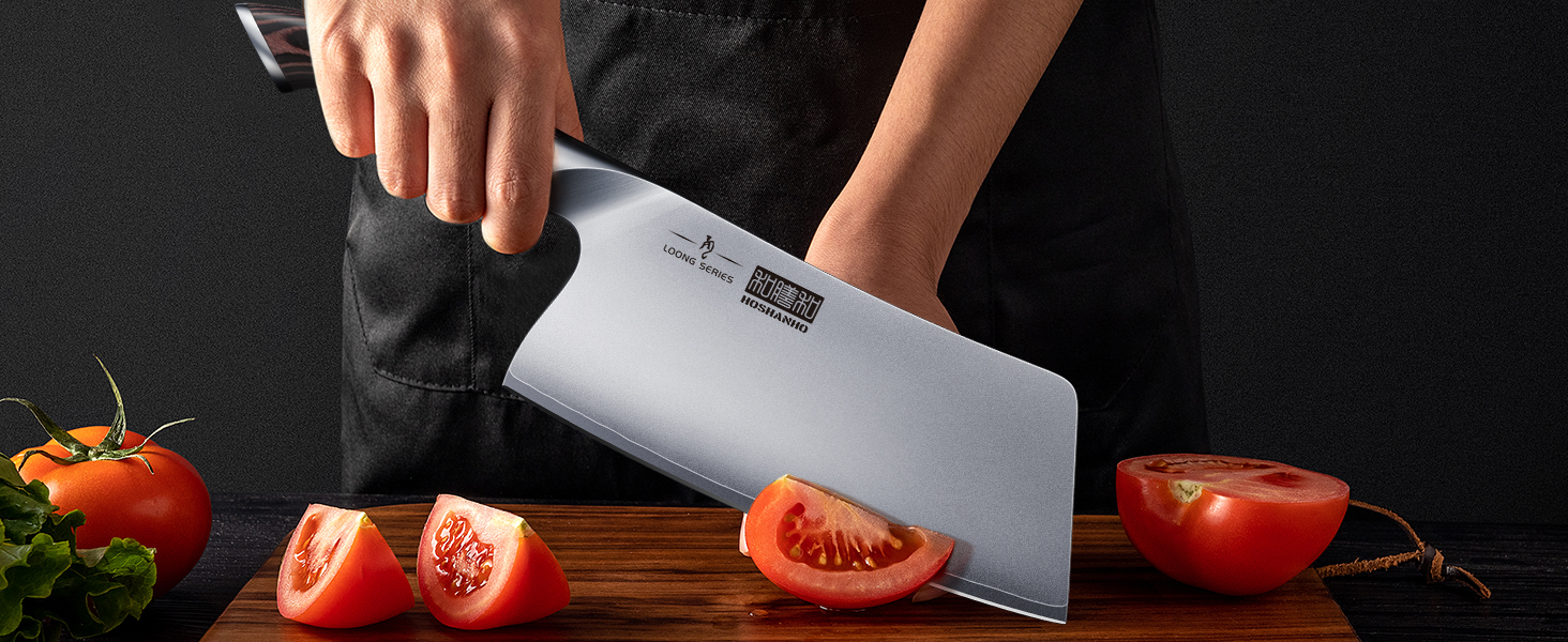Набір кухонних ножів HOSHANHO: професійний шеф-ніж, ніж для нарізки, з нержавіючої сталі, 18 см, ергономічна ручка, подарункова коробка