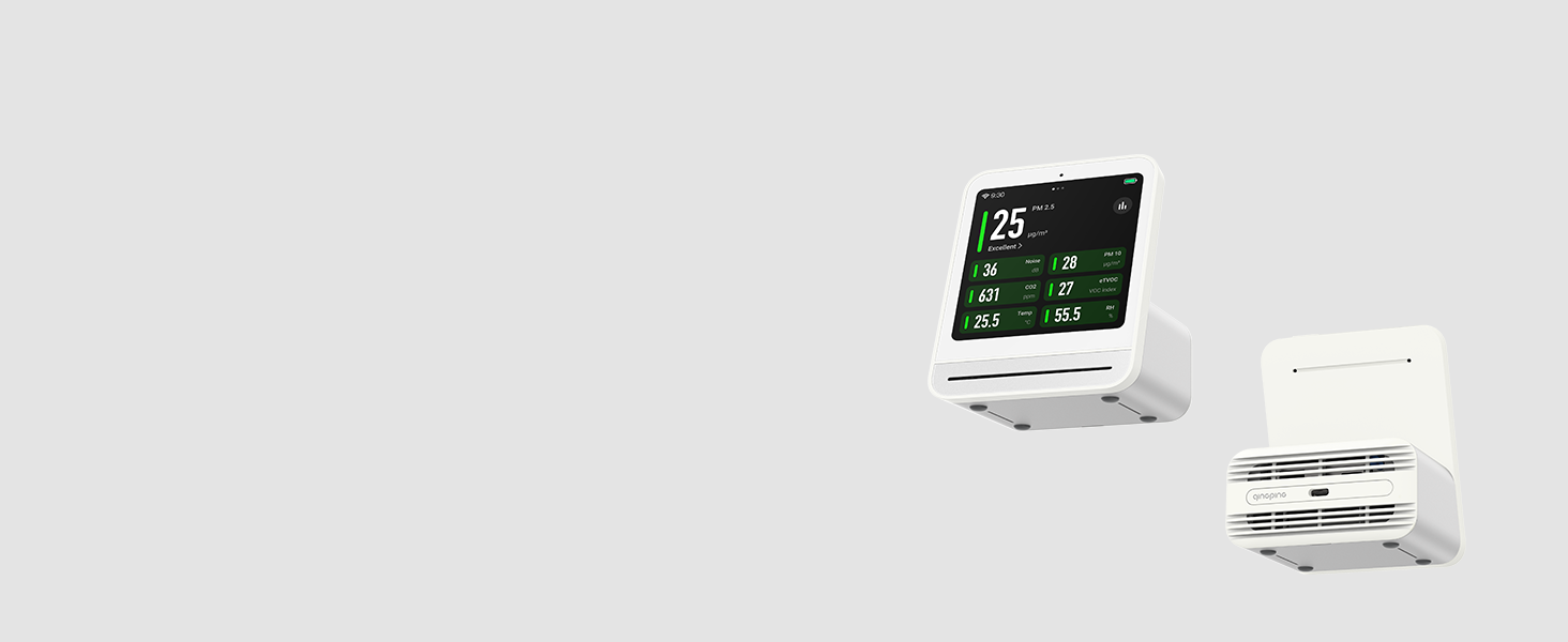 Монітор якості повітря Qingping Gen 2: PM2.5, CO2, PM10, температура, вологість, шум. Оновлений моніторинг та будильник