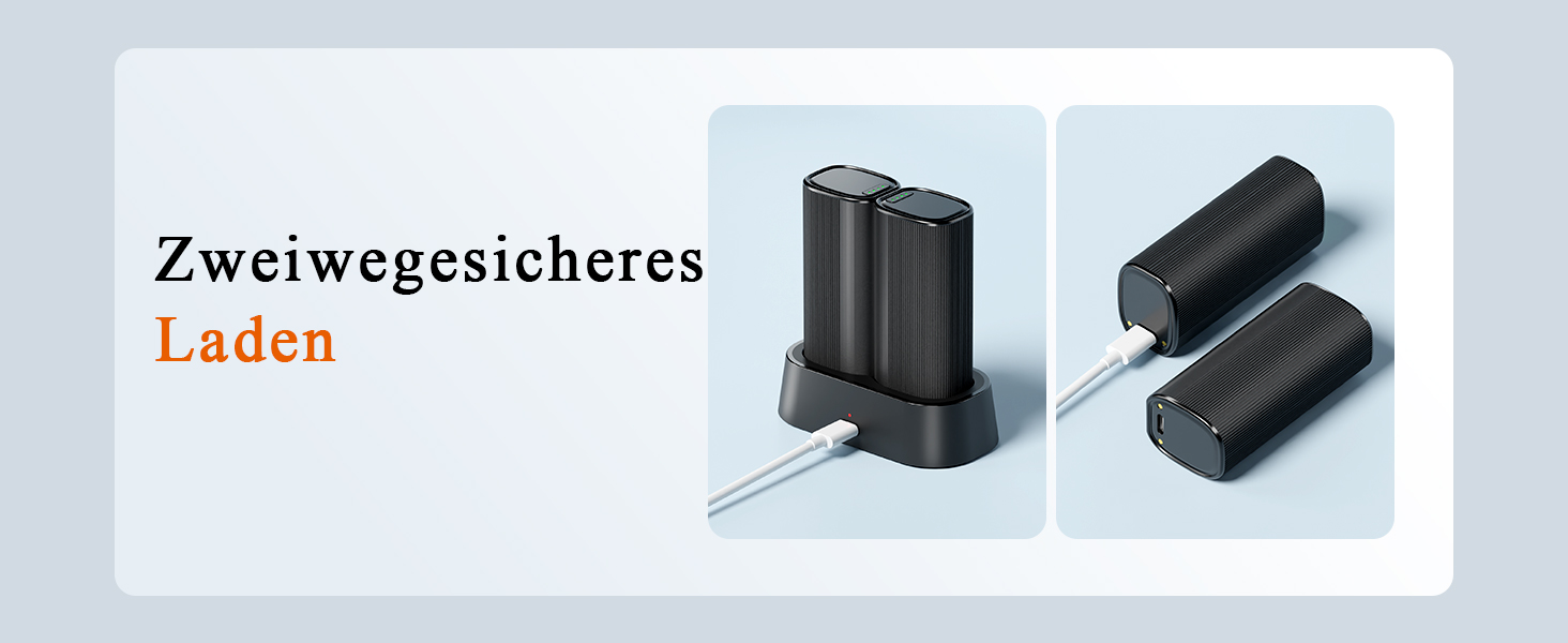 Електричні грілки для рук KINREECELL 10000mAh, 2 шт., з магнітним з'єднанням, зарядний кейс, 4 режими нагріву, до 55°C, тривалий час роботи, портативні