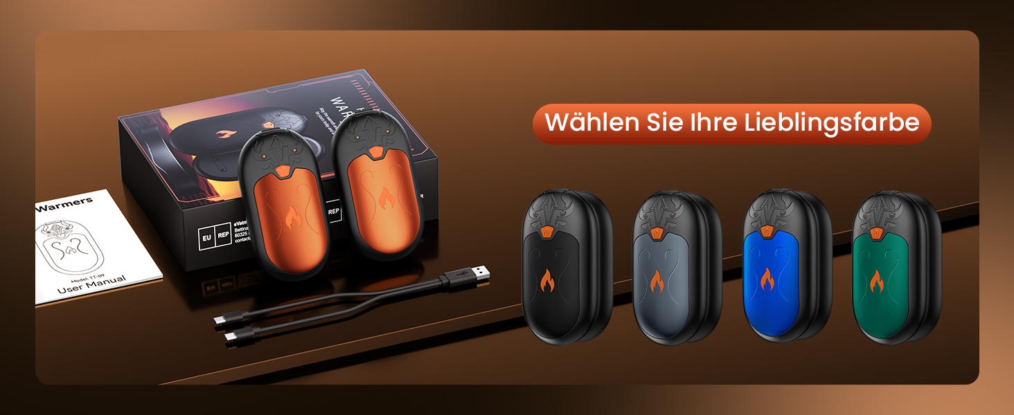 Електричні грілки для рук, 2 шт., перезаряджувані, з 24 годинами тепла та 3 режимами нагріву, для жінок, чоловіків, пацієнтів з ревматоїдним артритом, помаранчеві