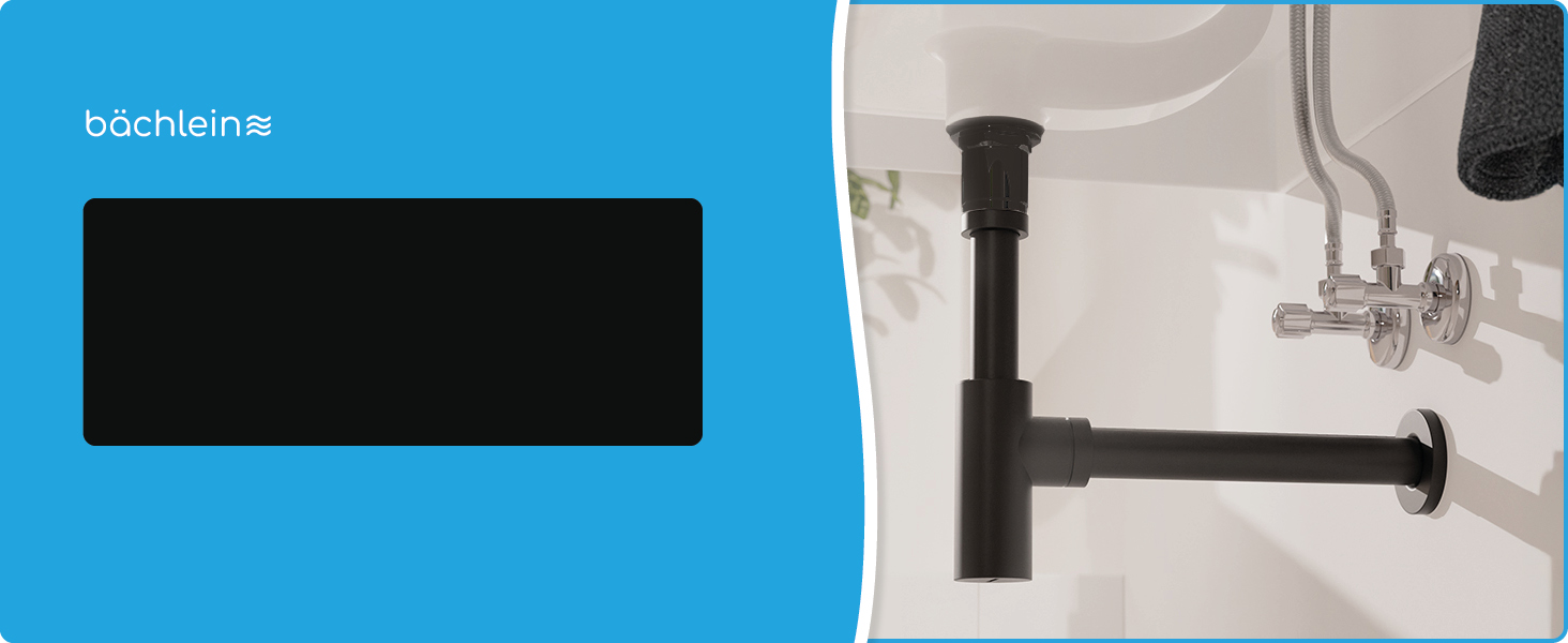 Змішувач для ванної кімнати Bächlein Tamina з водоспадним дизайном, однозахватний, антрацит, з монтажним комплектом