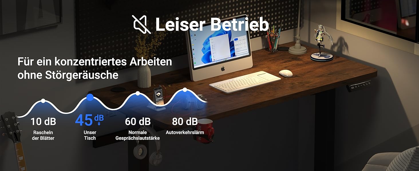 Регульований стіл з USB-C зарядкою 140 x 60 см, функція пам'яті. Стабільний електричний стіл, стоп-стіл, регульований комп'ютерний стіл (Колір: Коричневий, Розмір: 200 x 80 см)