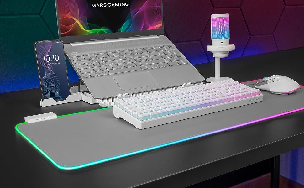 Охолоджуюча підставка для ноутбука Mars Gaming MNBC-Ultra, 140мм вентилятор, RGB Chroma, 5 рівнів нахилу, для ноутбуків до 18