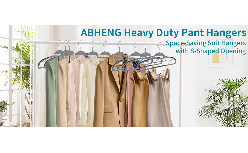 Плечики для одягу з пластику, 50 шт. з неслизьким покриттям, для сорочок та краваток, обертаються на 360°, сірий + сріблястий, APY0450G