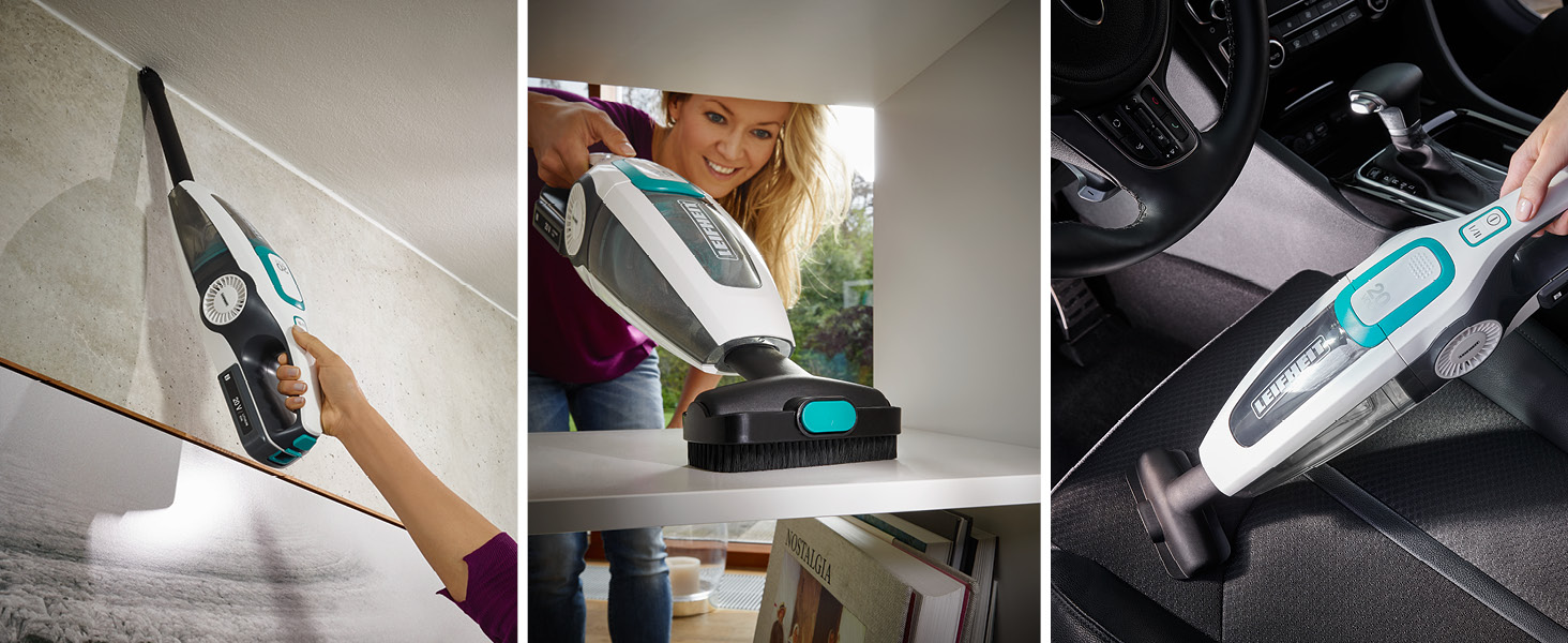 Акумуляторний пилосос Leifheit Regulus PowerVac 2in1, бездротовий до 40 хв, без мішка, з ручним пилососом, акумулятор 20В