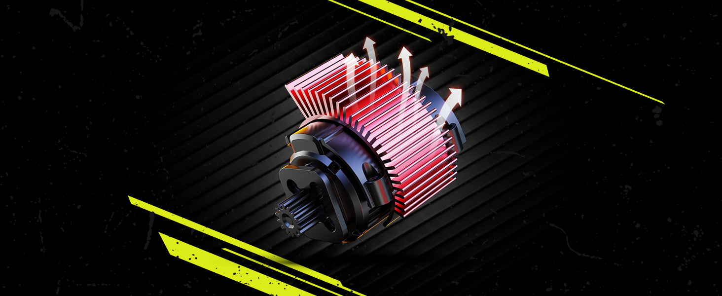 Позашляховик DEERC 1:14 Brushless 4WD, 43 милі/год, з LED підсвіткою, металевими амортизаторами та 2x 7.4V акумуляторами