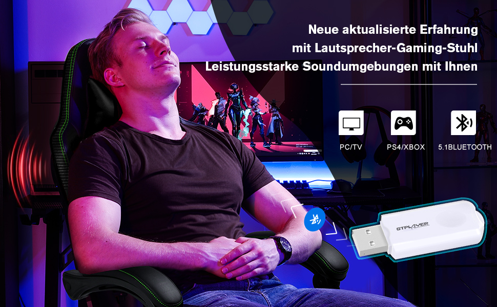 Ігровий крісло GTPLAYER з підніжкою, ергономічний офісний стілець для геймерів, PC Racing, до 150 кг, зелений