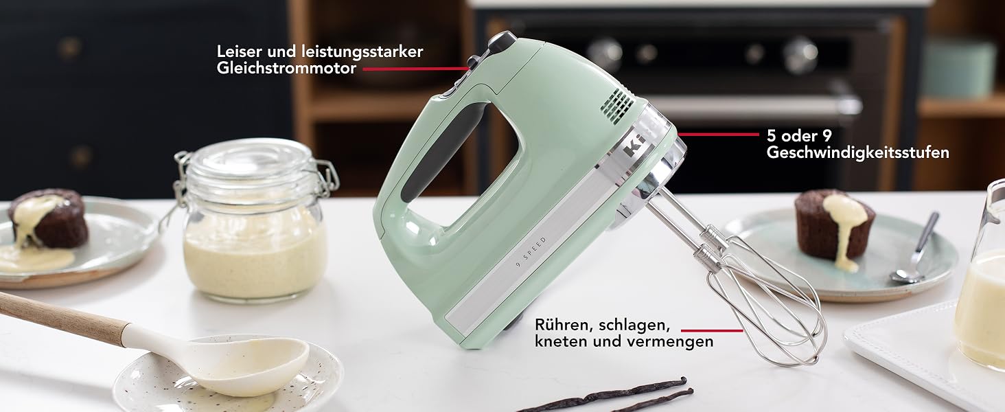 Ручний міксер KitchenAid Classic 5KHM5110EWH, 5 швидкостей, білий