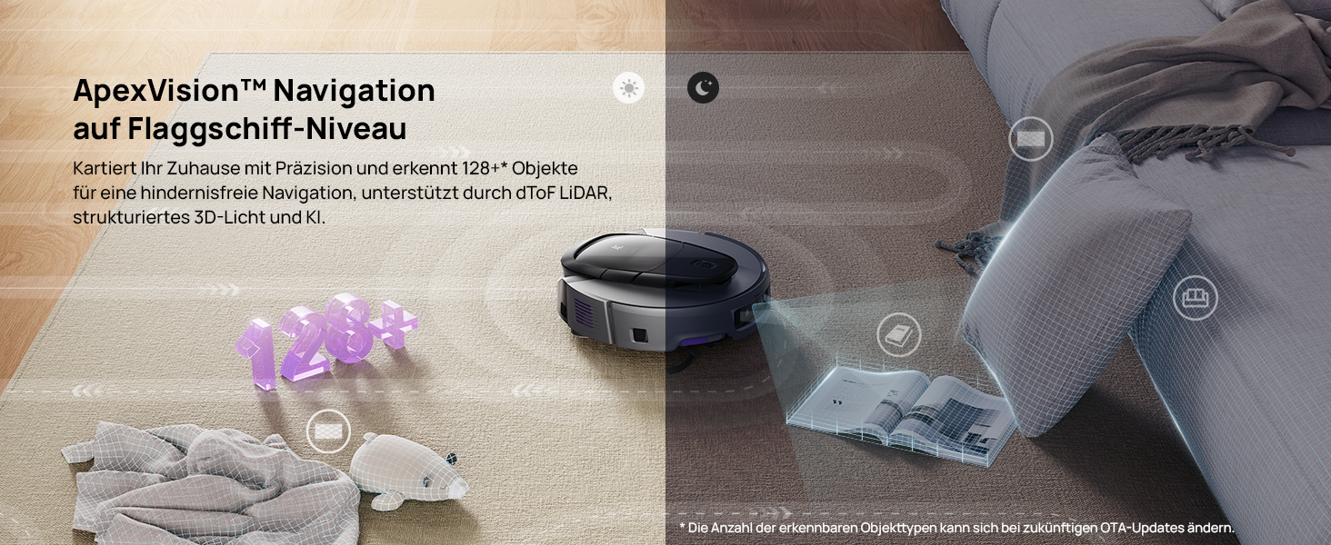 Робот-пилосос 3i G10+ з функцією миття підлоги, автоматичним компакттором сміття, потужністю всмоктування 18000 Па, вбудованою бічною щіткою та миючим мопом, інтелектуальною навігацією та уникненням перешкод за допомогою ШІ