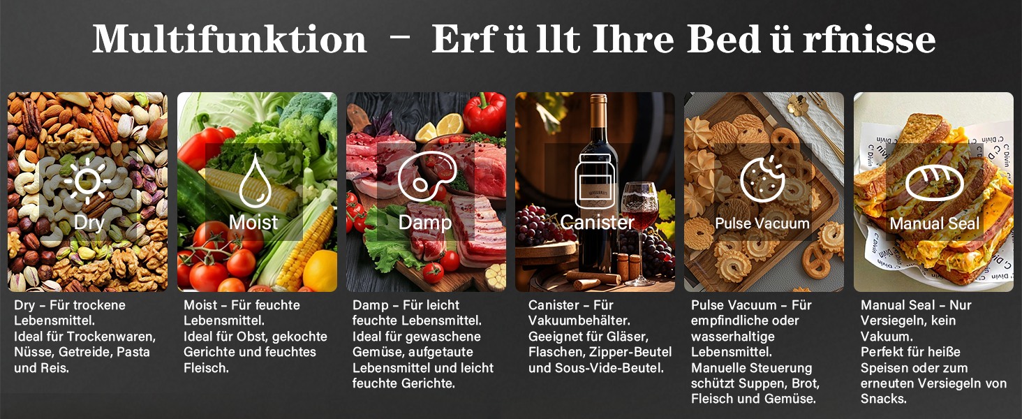 Вакууматор для продуктів 12-в-1 (95 kPa) з подвійним швом, системою Easy-Lock та вбудованим різаком, сріблястий