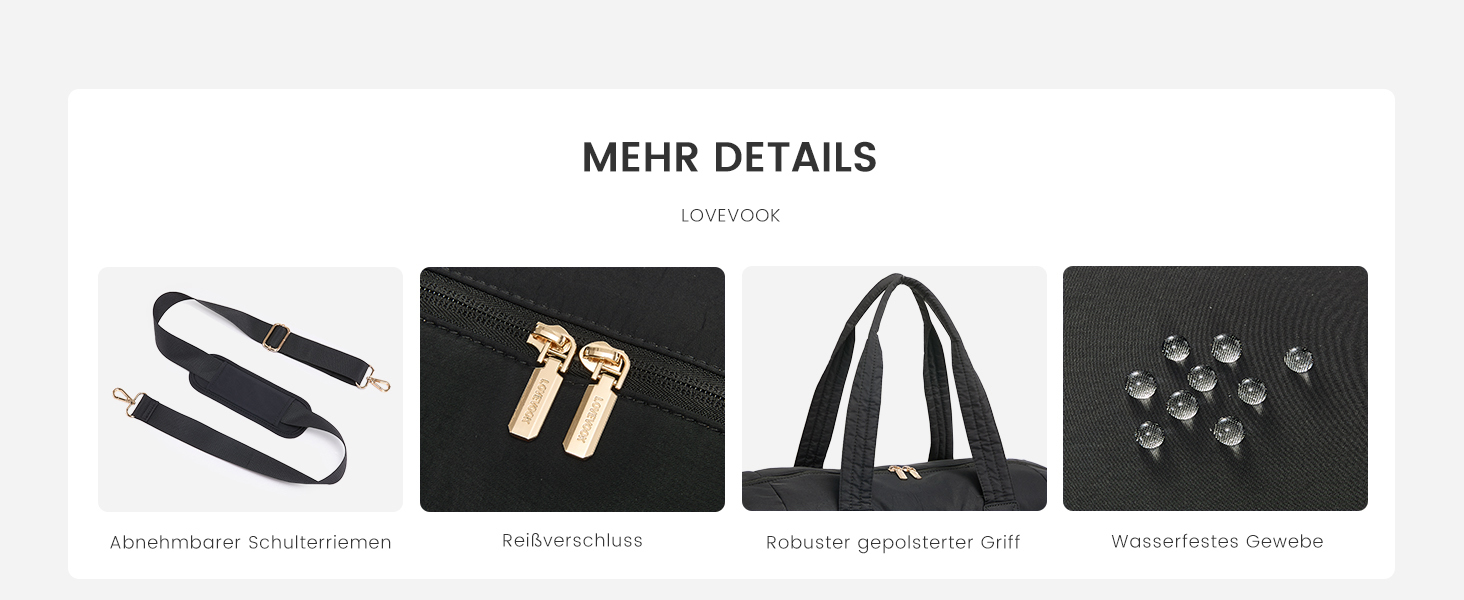 Сумка-мішок LOVEVOOK для подорожей, 52x38x25 см, 50 л (для вихідних, клініки, пологового будинку, авіаперельотів, спорту)