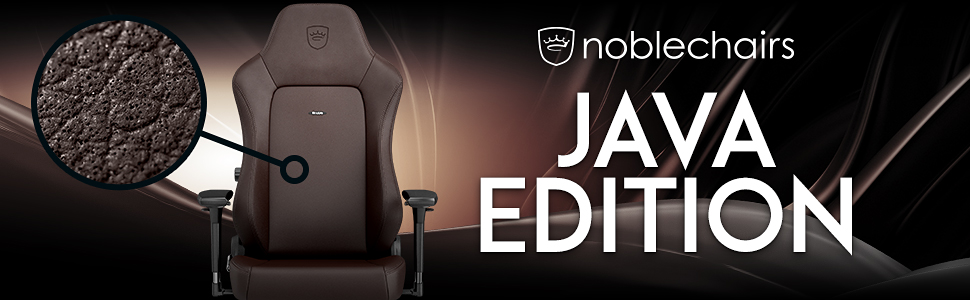 Крісло ігрове Noblechairs Hero Java Edition – шкіряне, ергономічне, до 150 кг, з підтримкою попереку