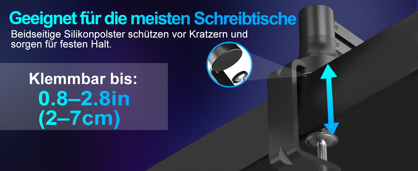 Стійка для мікрофона Low Profile з кріпленням до столу (7 см), адаптери 3/8