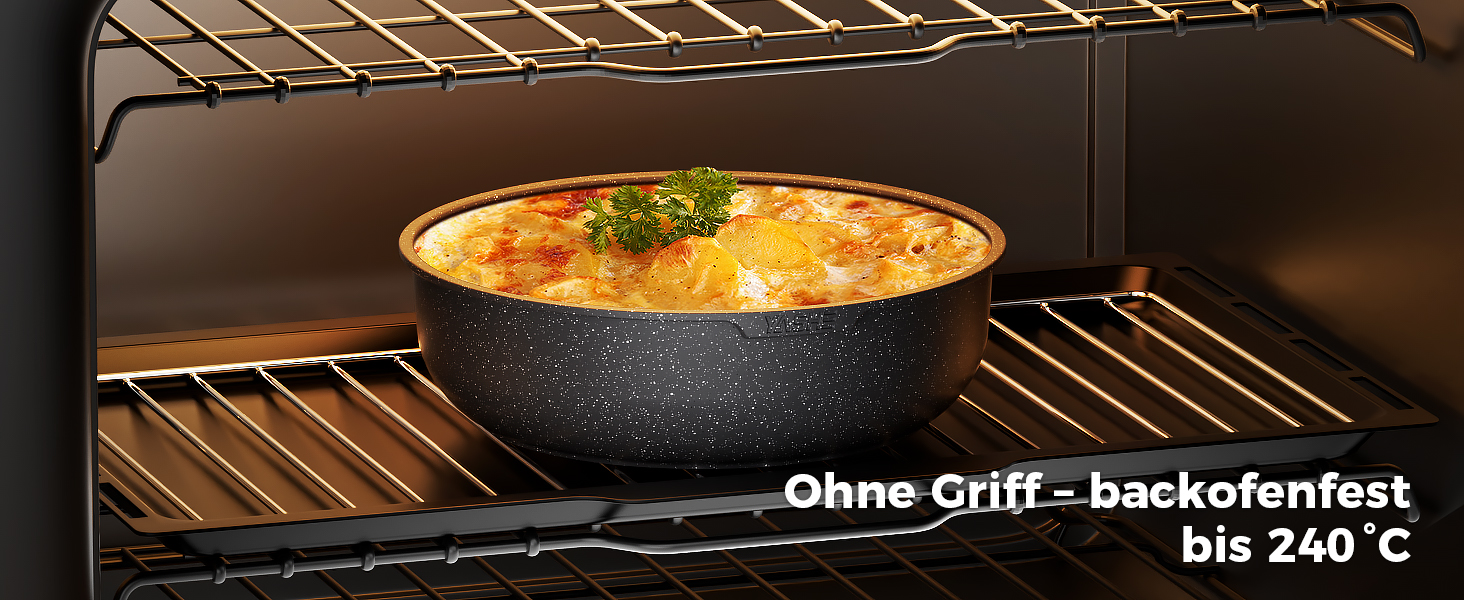 Набір каструль та сковорідок YASHE 20 предметів з знімними ручками, антипригарне покриття, для індукційних плит, термостійкий до 230°C, можна мити в посудомийній машині, складається, сірий та білий (сірий)