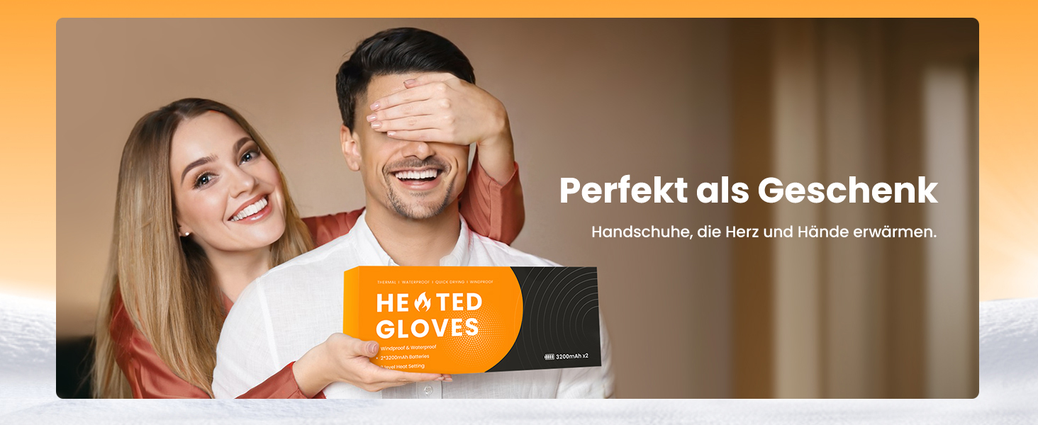 Гріючі рукавиці для чоловіків та жінок, акумуляторні, 3200mAh, з підтримкою сенсорного екрану, водонепроникні та вітронепроникні, для катання на лижах та активного відпочинку взимку (L)