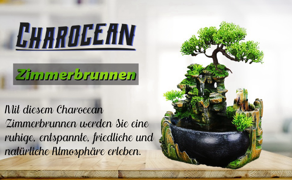 Кімнатний фонтан-водоспад з рослинами: для вітальні, спальні, офісу, кафе