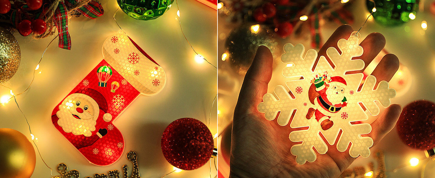 Льоново-новорічна гірлянда на вікна BLOOMWIN - 120 LED, 8 режимів, тепле біле світло, USB, 3D мотив
