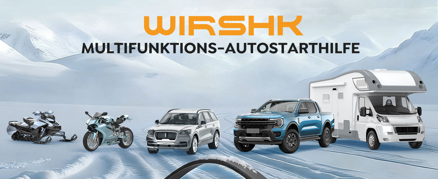 Портативний пусковий пристрій 8000A з повітряним компресором 160 PSI для бензинових та дизельних двигунів (до 10л), з дисплеєм та аварійною світлодіодною лампою