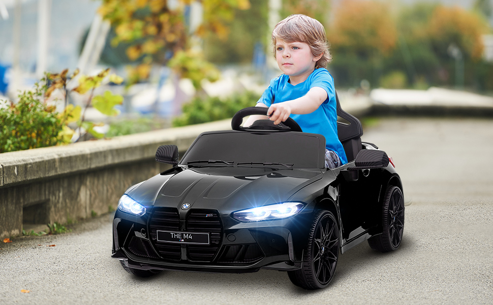 Дитячий електромобіль 12V з пультом, підвіскою, плавним стартом, MP3, USB, LED підсвіткою, сигналом, швидкість 3-5 км/год, для дітей 3-5 років, білий (чорний)