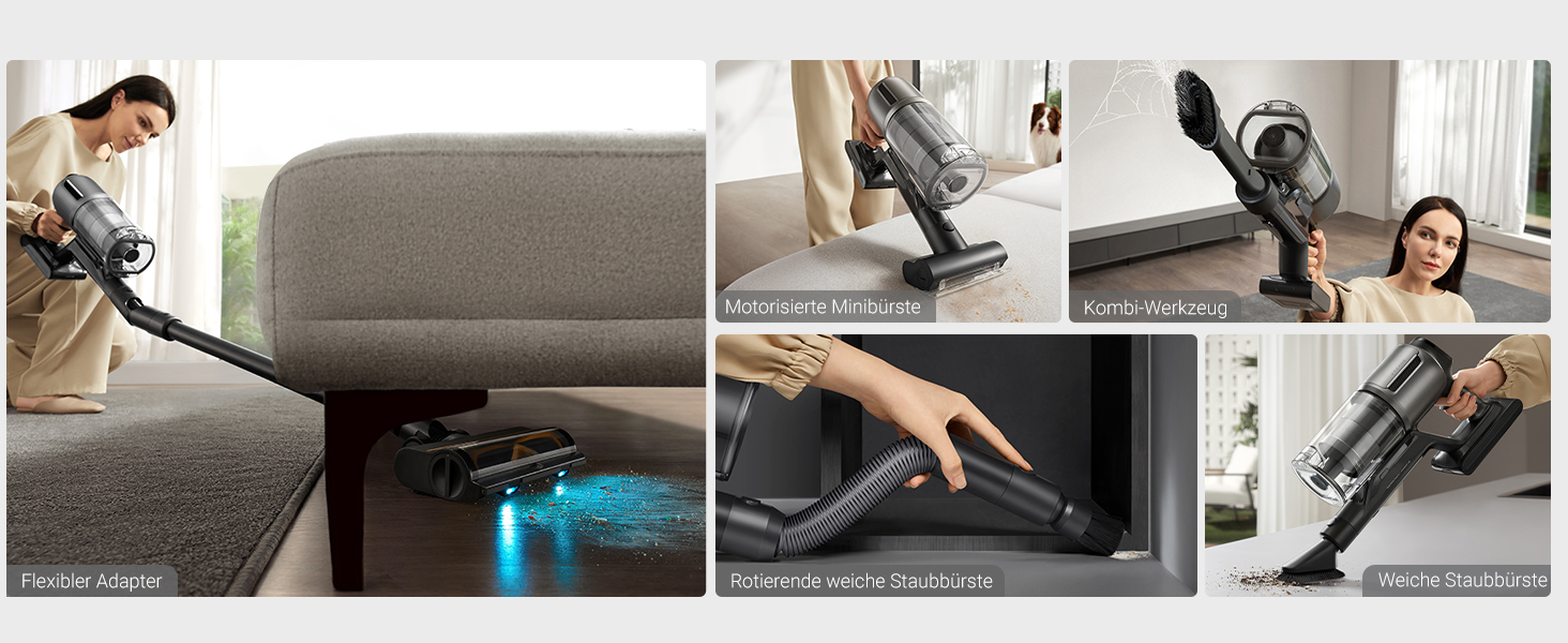 Dreame Z30 - Бездротовий пилосос з потужністю 190AW, LED-дисплеєм та турбо-щіткою для видалення шерсті тварин, 90 хвилин роботи, ідеальний для прибирання дому