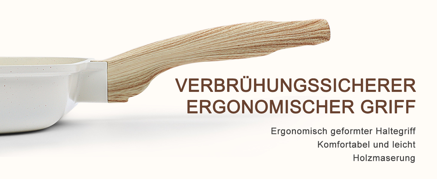 Сковорода-гриль GiPP 28x28 см, для стейків, індукційна, з алюмінію з гранітною антипригарним покриттям, без PFOA, для всіх типів плит, легко миється, біла