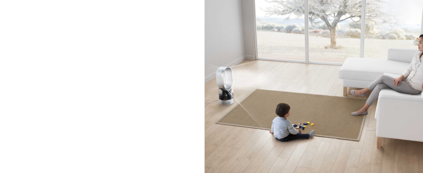 Вентилятор без лопатей Dyson Cool AM07: Потужний, тихий, з пультом та обертанням 70°